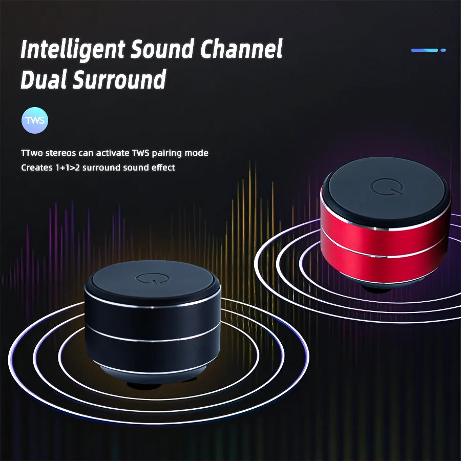 Mini Bone Conduction Speaker Vibration Stereo Audio Digital TWS Wireless Bluetooth Speakers Portable Metal Speaker Dropshipping