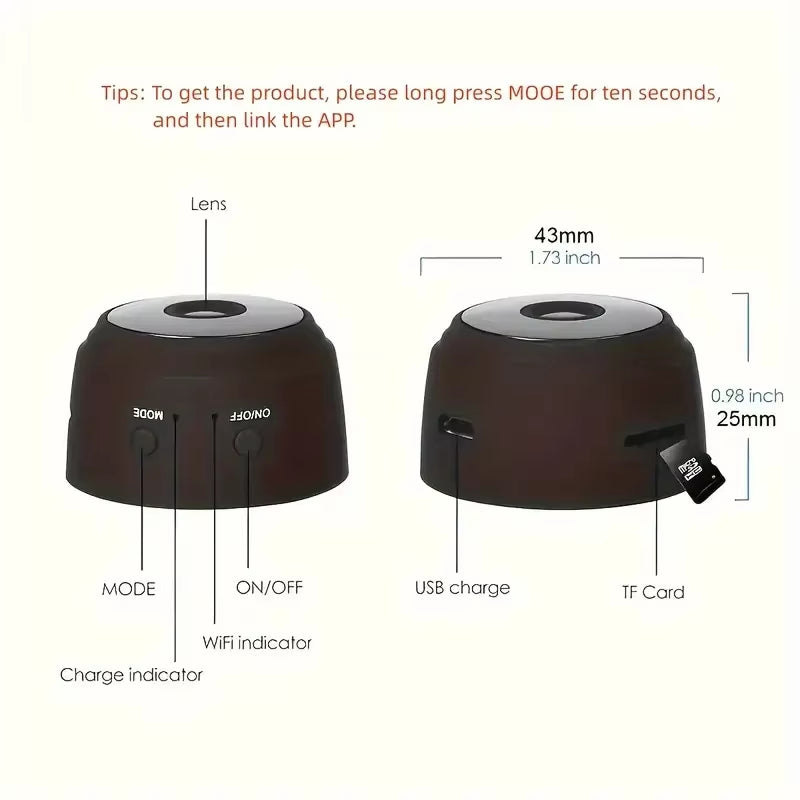 Minicámara A9 Con Wifi, Grabadora De Vídeo Inalámbrica, Grabadora De Voz, Monitoreo De Seguridad, Hogar Inteligente Para Beb�