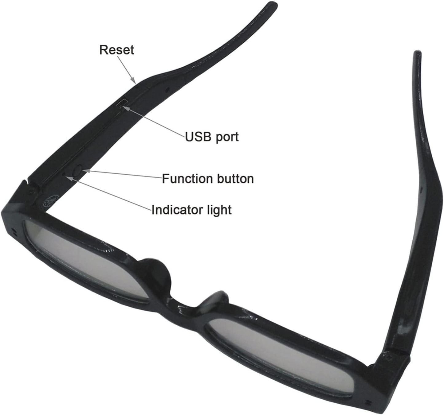 Lentes Con Camara Espia Escondida Oculta Espejuelos Espias Grabador Escondida